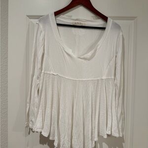 We The Free White Flowy Blouse